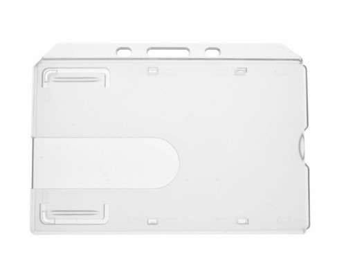 Clear enclosed card badge - id,