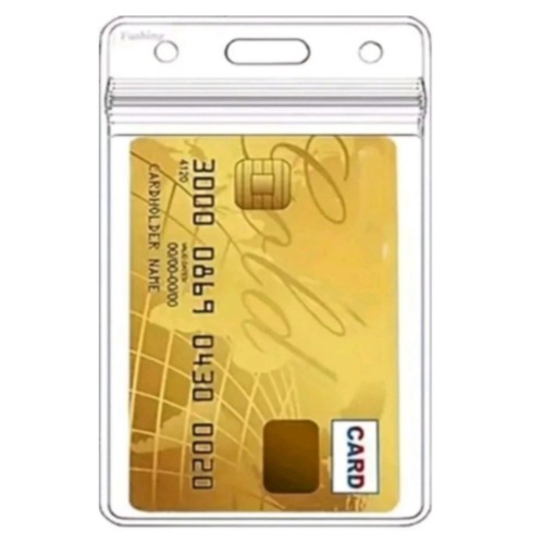 Clear plastic card holder - plastic,