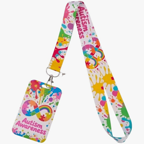 Autism awareness lanyard - autism,
