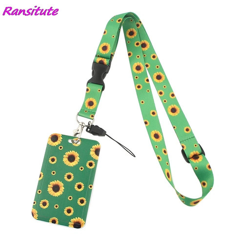 Sunflower lanyard badge - id,