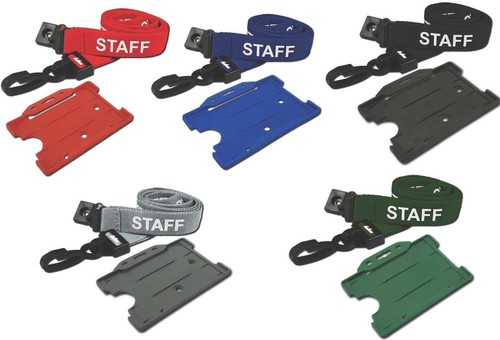 Staff neck strap lanyard with - staff,