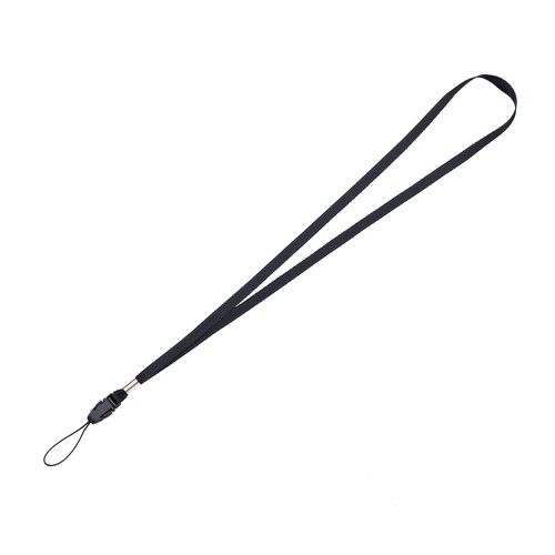 Black lanyard neck strap - black,