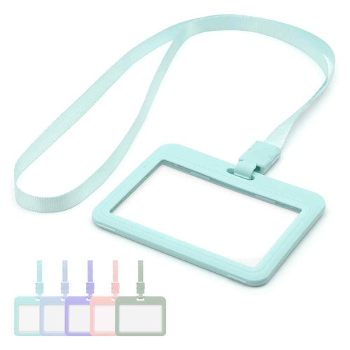 Lanyard with plastic - with,