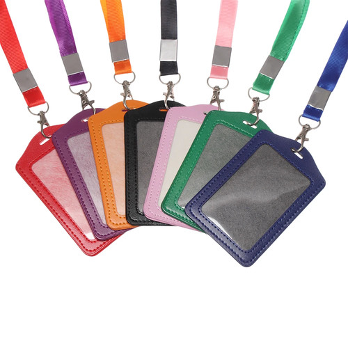 Leather card holder - holder, neck