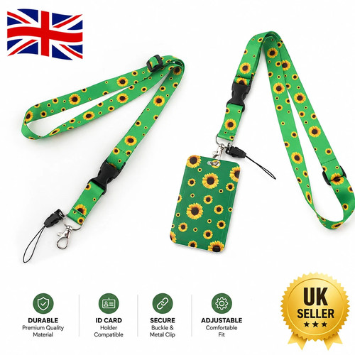 Sunflower lanyard adjustable - lanyard,