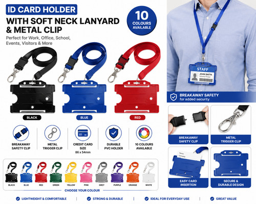 Card holder with - card, breakaway