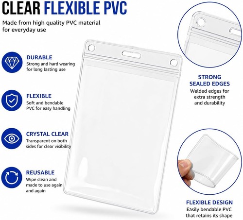 Clear card holder badge - a6,