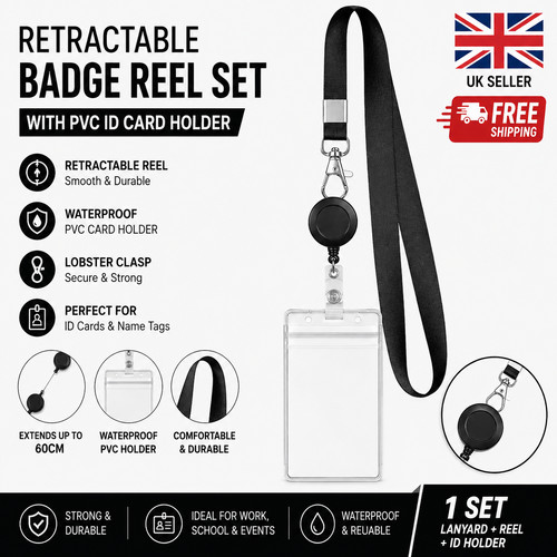 Retractable badge reel lanyard - retractable,