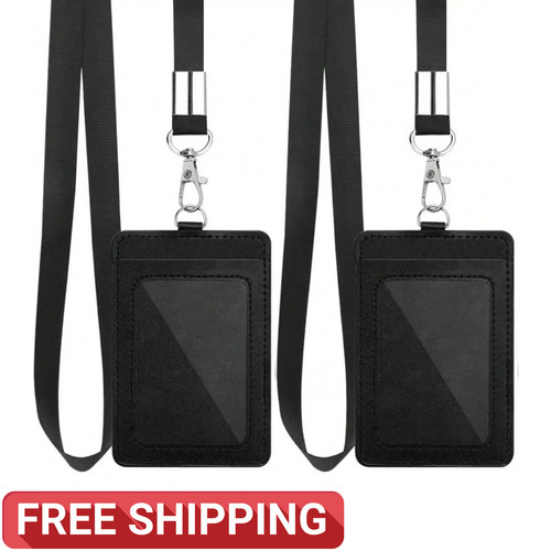 Leather card holder with - card,
