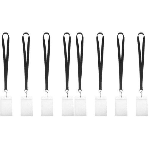 Reusable black lanyard with - lanyard,