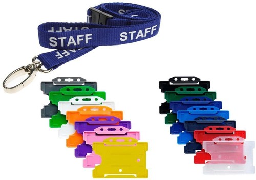 Blue staff lanyard with - staff, colour