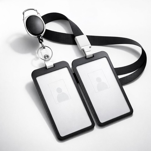 Pack black metal retractable - black,