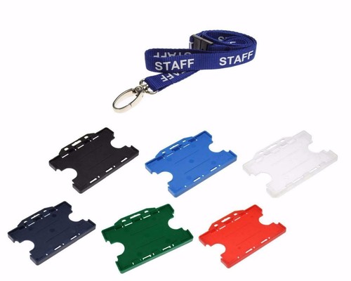 Blue staff neck strap - blue, lanyard